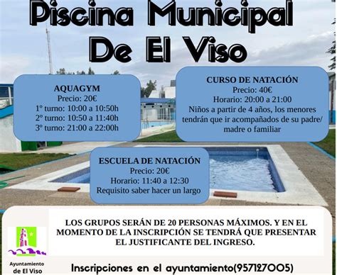 Actividades En La Piscina Municipal Ayuntamiento De El Viso