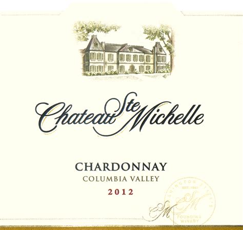 2012 Chateau St Michelle Chardonnay Wine Library