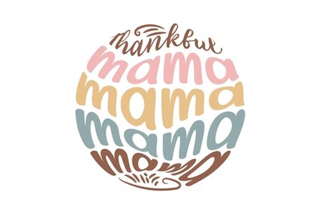 Premium Vector Thankful Mama Typography Fall Quotes T Shirt Design