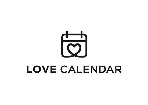 Premium Vector Love Calendar Logo Design Vector Illustration