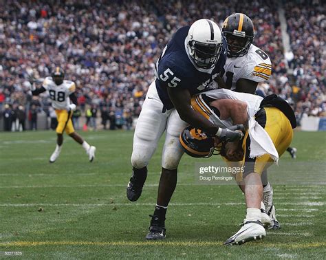 Defensive End Matthew Rice Of The Penn State Nittany Lions Attempts A