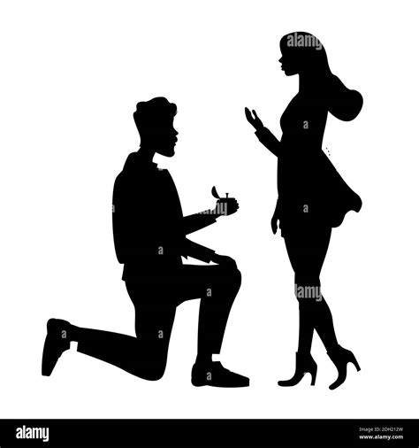 Marriage Proposal Silhouette