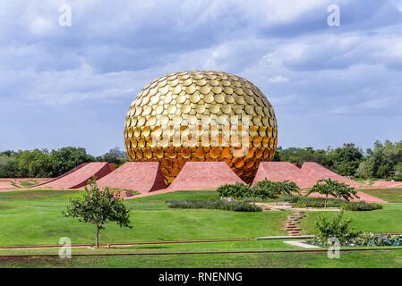 India, pondicherry, Auroville Matrimandir Meditation Centre Stock Photo ...