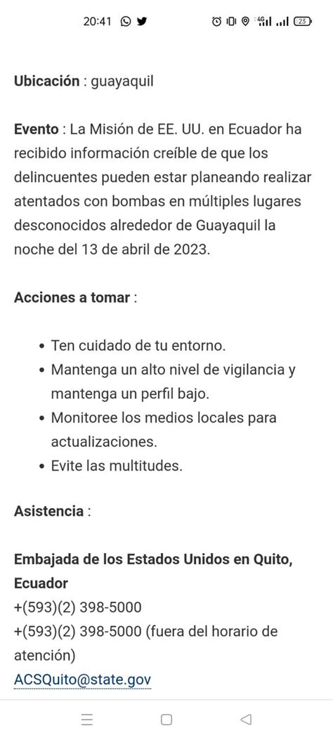 Alerta Ecuador On Twitter Atenci N Alertamos A Nuestros