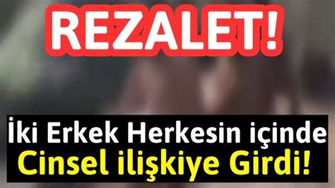 İğrenç Görüntüler Herkesin Gözü Önünde İki Erkek İlişkiye Girdi