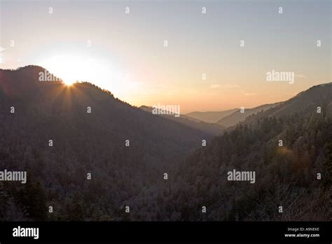 Great Smoky Mountains Sunrise Stock Photo - Alamy