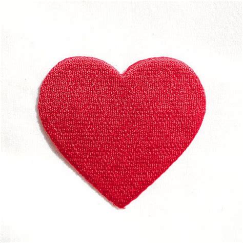 Red Heart Iron On Patches Valentines Day Embroidery Etsy Red Heart