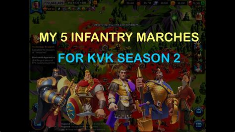 Rok My Infantry Marches Set Up For Kvk Season Some Alternatives