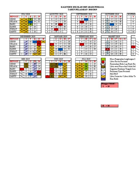 Kalender Sekolah | PDF 