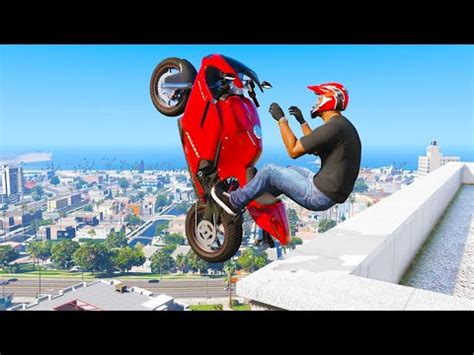 GTA 5 AMAZING Skills 4 GTA 5 Epic Stunts Fails Wins Jumping Thug