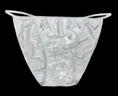 Second Skin Satin String Bikini Panty Ivory Etsy