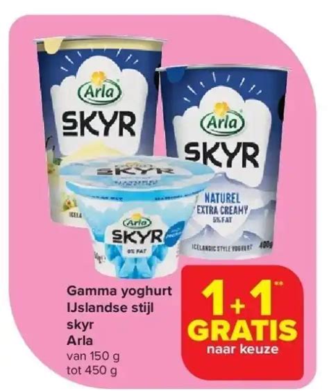 Gamma Yoghurt IJslandse Stijl Skyr Arla Promotie Bij Carrefour