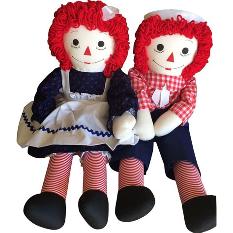 Vintage 24 Inch Raggedy Ann And Andy Cloth Dolls From Basinger On Ruby Lane