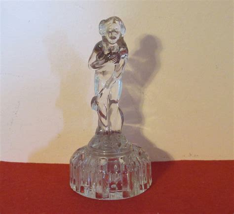 Vintage 1930 S Cambridge Glass Nude Crystal Clear Art Deco Flower Frog Etsy