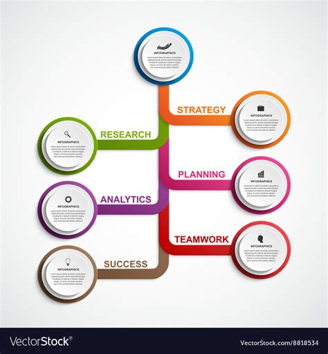 Infographic design organization chart template Vector Image