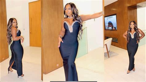 Reginae Carter Dazzles In Black Skintight Gown Wit Boyfriendarmon Warren By Her Side A Must