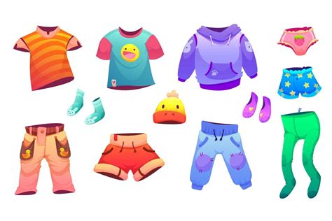 Ropa Para Niños Linda Colección De Dibujos Animados De Moda Para Bebés 14177794 Vector En Vecteezy