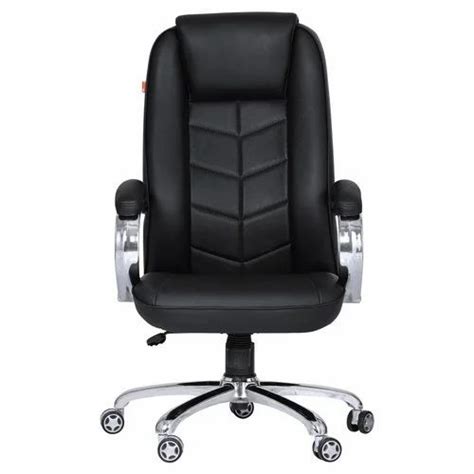 Leatherette Metro Stockwell High Back Office Revolving Chair Black