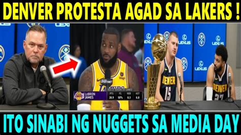 Breaking Denver Protesta Agad Sa Lakers Ito Sinabi Ni Nuggets Sa