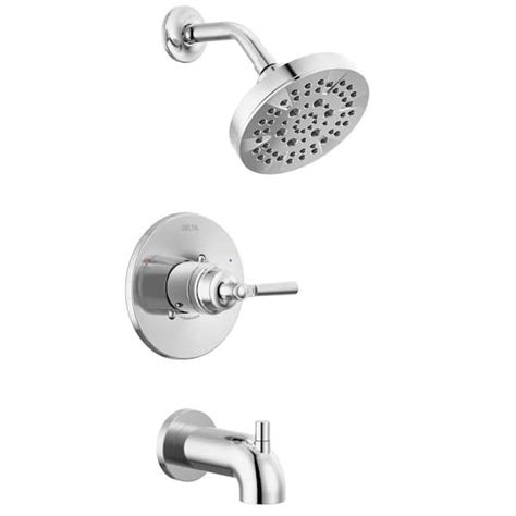 Delta Saylor 1 Handle Wall Mount Tub And Shower Trim Kit In Chrome