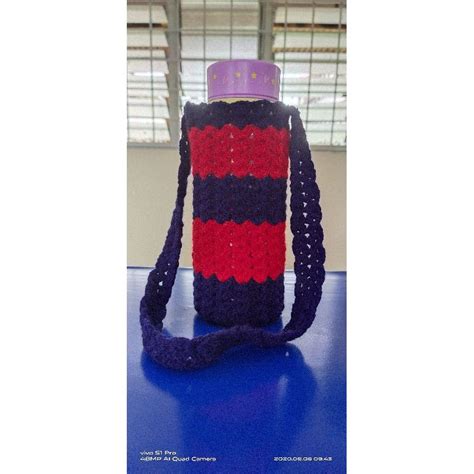 Ml Sarung Botol Air Kait Merah Biru Gelap Shopee Malaysia