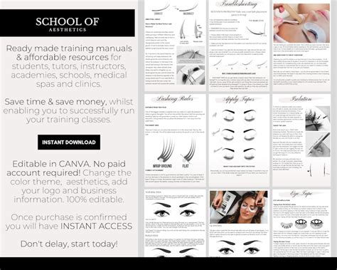 Eyelash Extensions Training Manual Classic Lash Manual Hybrid Lash