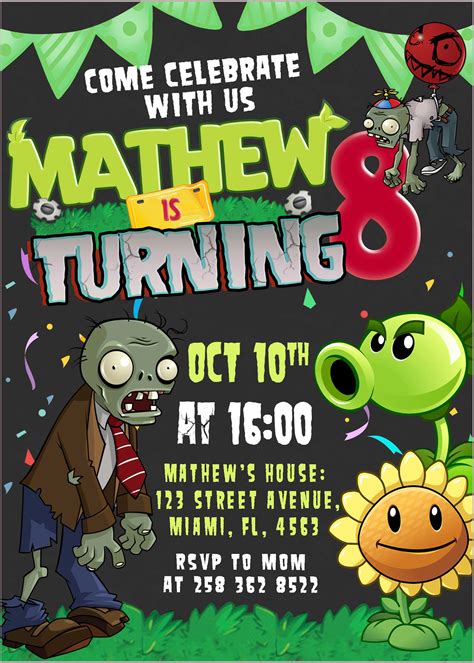 Plants Vs Zombies Birthday Nisarsaharra