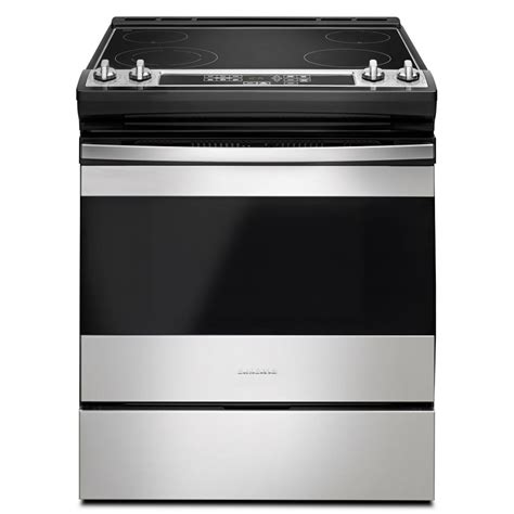 Amana Electric Porcelain Coated Steel Top Range With Bake Assist Temps