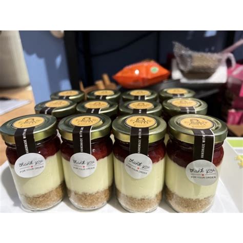 Jual Strawberry Cheesecake In A Jar Shopee Indonesia