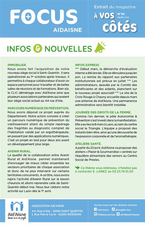 La Lettre Trimestrielle En Un Point Infos Et Nouvelles L Aagda