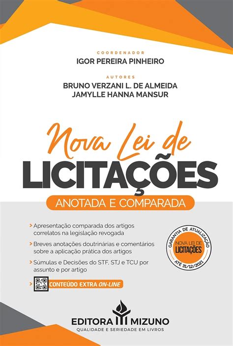 Nova Lei De Licitações Anotada E Comparada Books2u