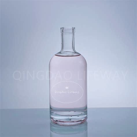 Ml Round Super Flint Glass Liquor Bottle For Vodka Whiskey Gin Rum