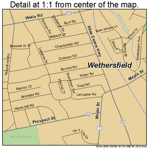 Wethersfield Connecticut Street Map 0984970