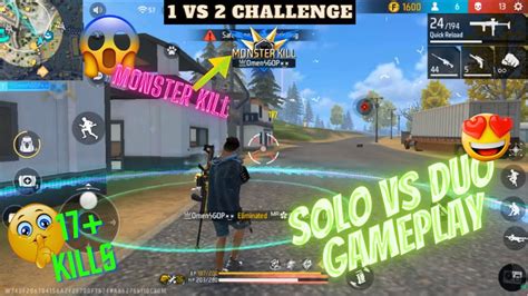 Free Fire Solo Vs Duo Gameplay Solo Vs Duo Challenge In Free Fire