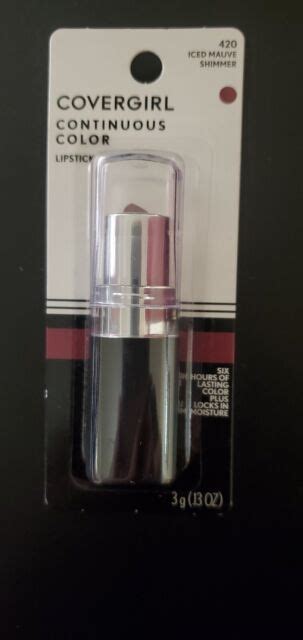 Covergirl Continuous Color Lipstick 420 Iced Mauve 013 Oz For Sale