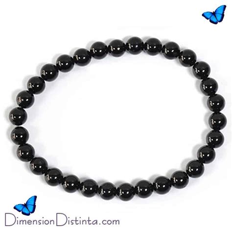 Pulsera Elastica Turmalina Bola 6 Mm Comprar En Tienda Online