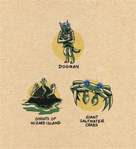 Famous Cryptids Of Oregon Print Etsy