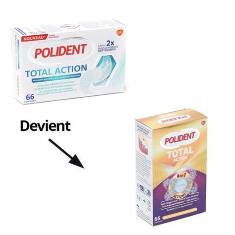 Polident Total Action nettoyant pour appareil et prothèse dentaire