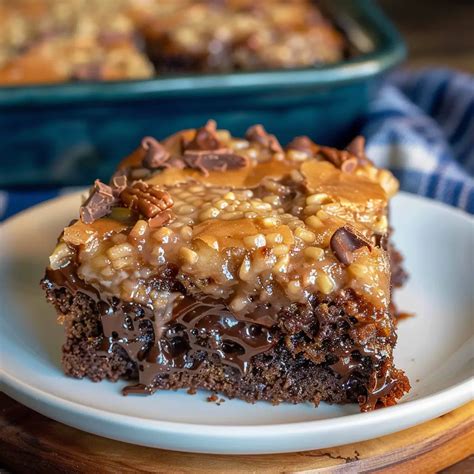 German Chocolate Poke Cake