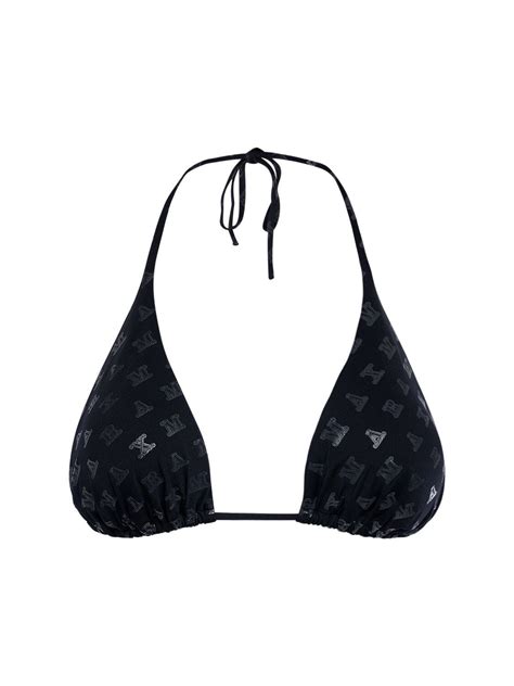 Buy Max Mara Jersey Triangle Bikini Top W Monogram Black At Off