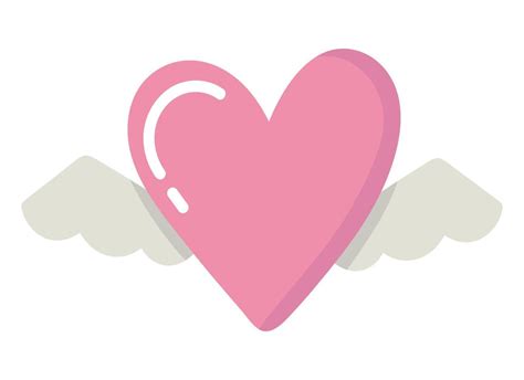 Doodle clipart cute heart with wings 16406280 Vector Art at Vecteezy