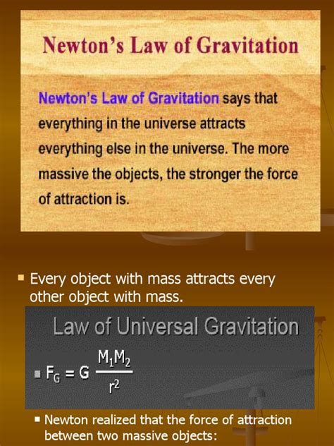 Newtons Law Of Universal Gravitation Pdf Gravity Mass