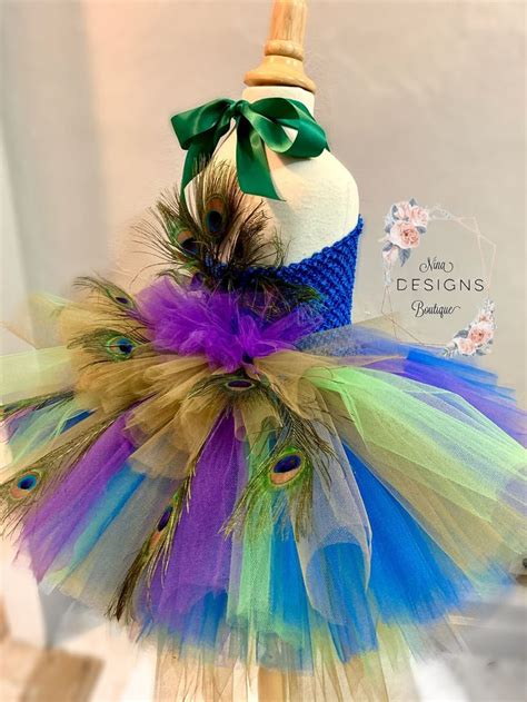 Peacock Inspired Tutu Dress Peacock Costume Peacock Tutu Dress Birthday Tutu Dress Photoprop