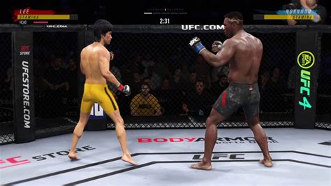 Bruce Lee Vs Francis Ngannou UFC 4 Simulation YouTube