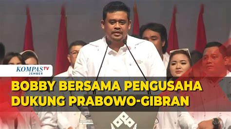 FULL Pernyataan Bobby Nasution Bersama Barisan Pengusaha Pejuang