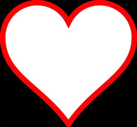 Download Red Outlined Heart Graphic