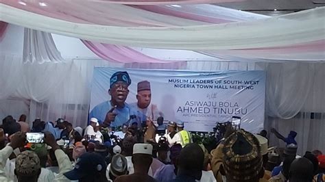 Bola Tinubu In Ibadan For Meeting With South West Muslim Leaders Politics Nigeria