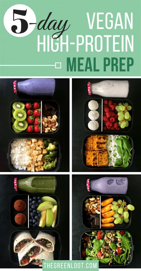 5 Day High Protein Vegan Meal Prep For Weight Loss The Green Loot