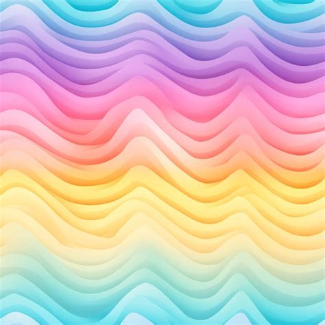 Un Fondo Colorido Con Ondas Onduladas En Colores Pastel Ai Generativo