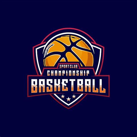 Basketball Sport Logo Design Vektor Illustration Premium Vektor